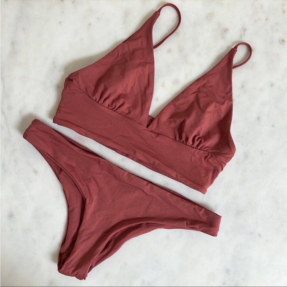 L*space Olivia top & bottom rust color medium